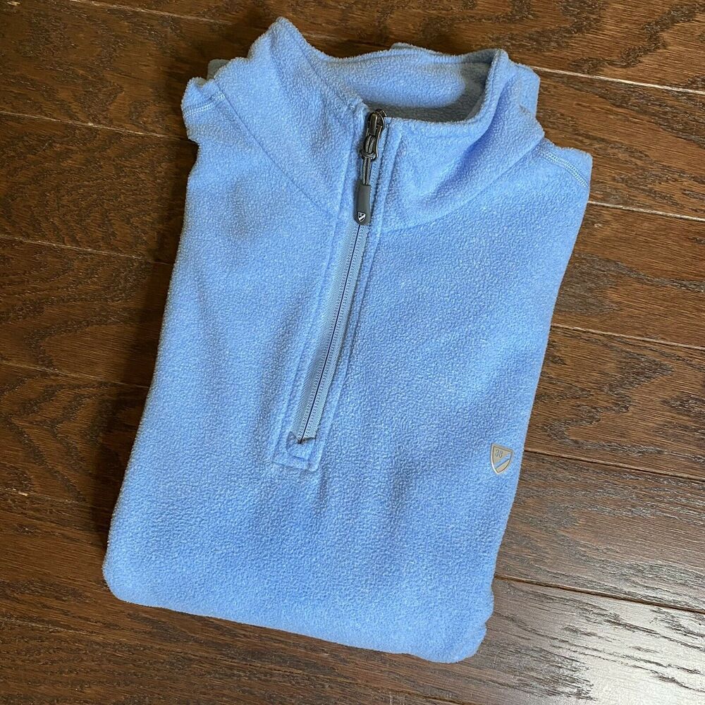 DANIEL CREMIEUX LIGHT BLUE POLARTEC FLEECE 1/4 ZIP, Sz Med - Picture 9 of 9